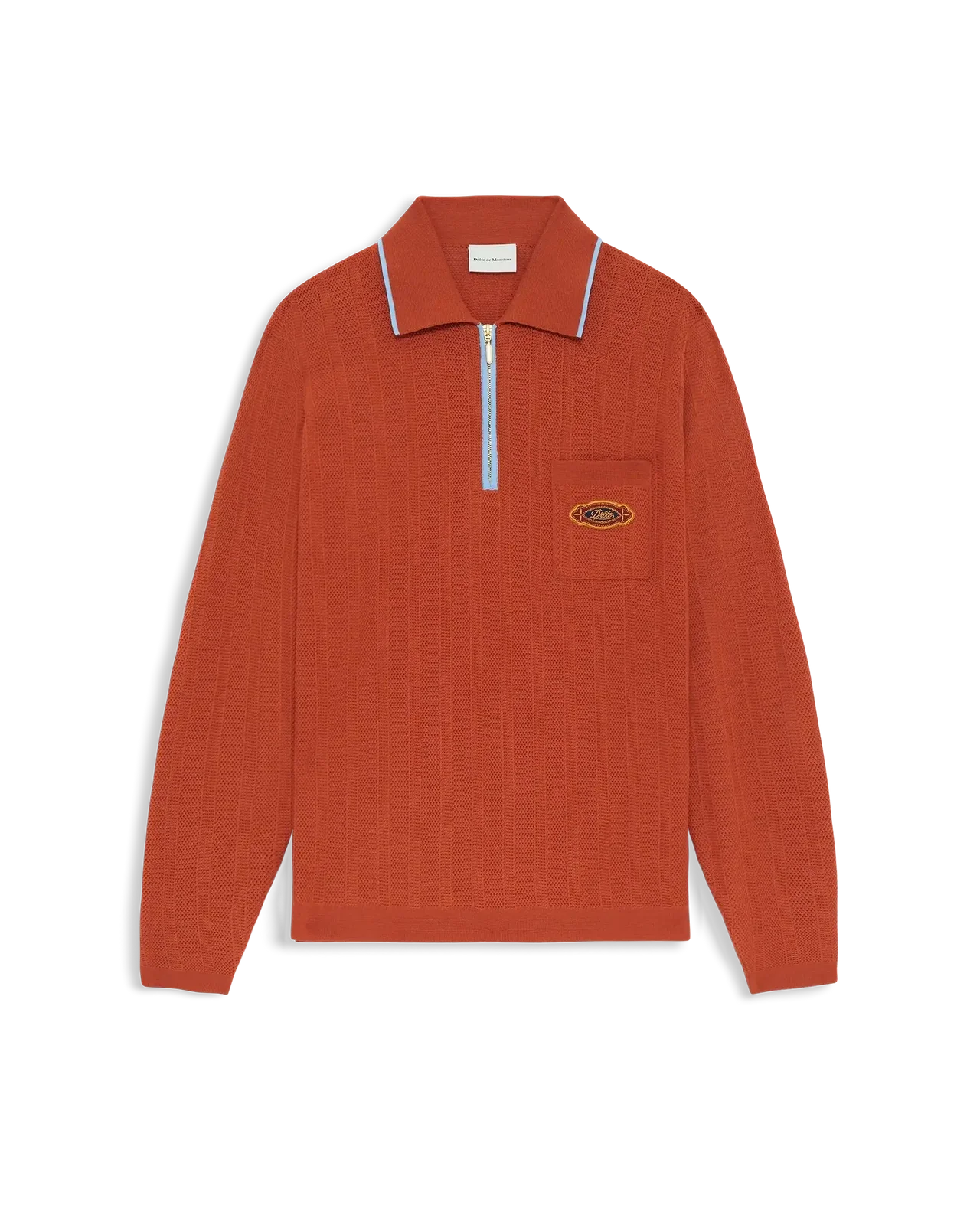 Drôle de Monsieur - Polo Maille Drôle Patch Brique