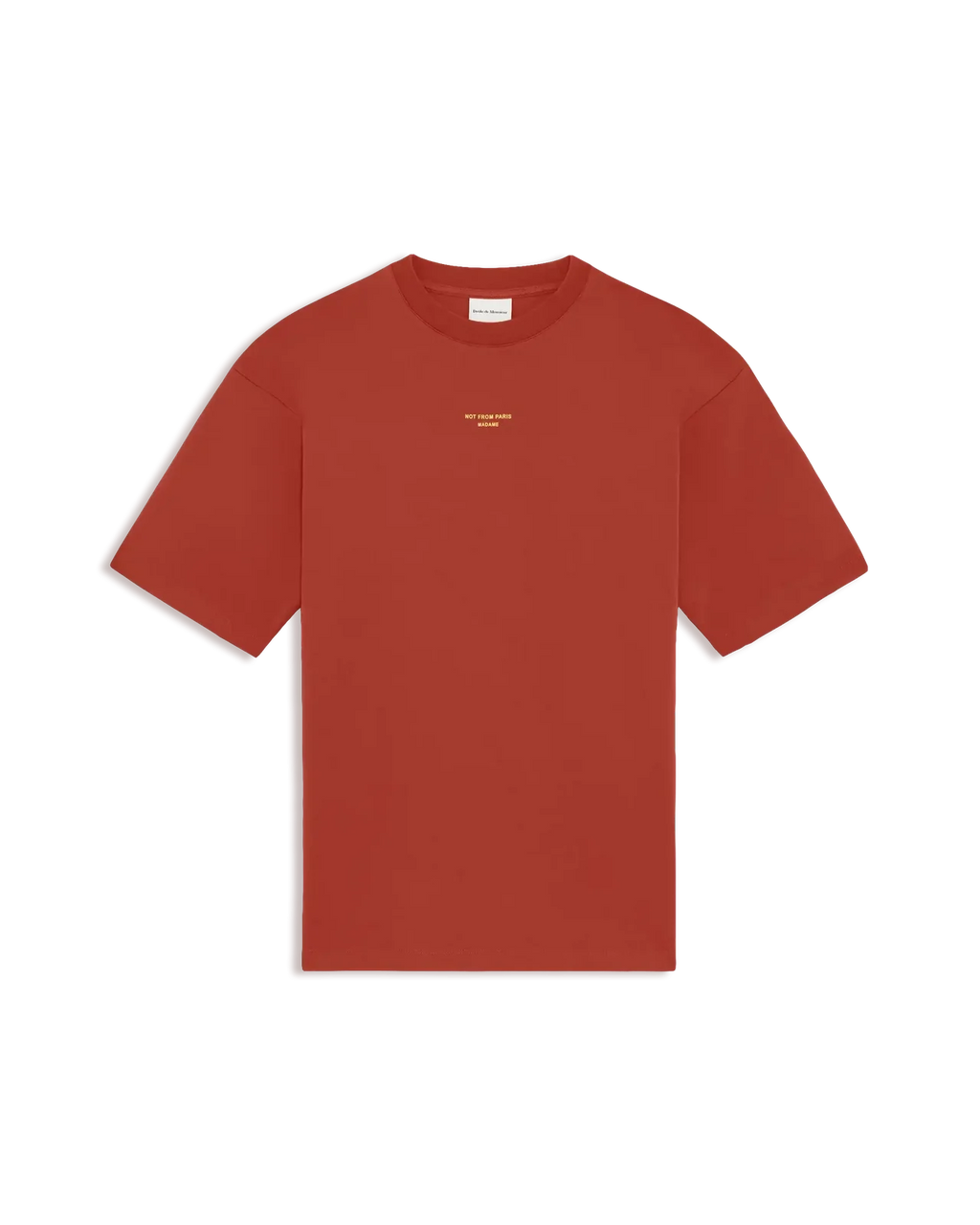 Drôle de Monsieur - T-Shirt Slogan Classique Rouge Foncé