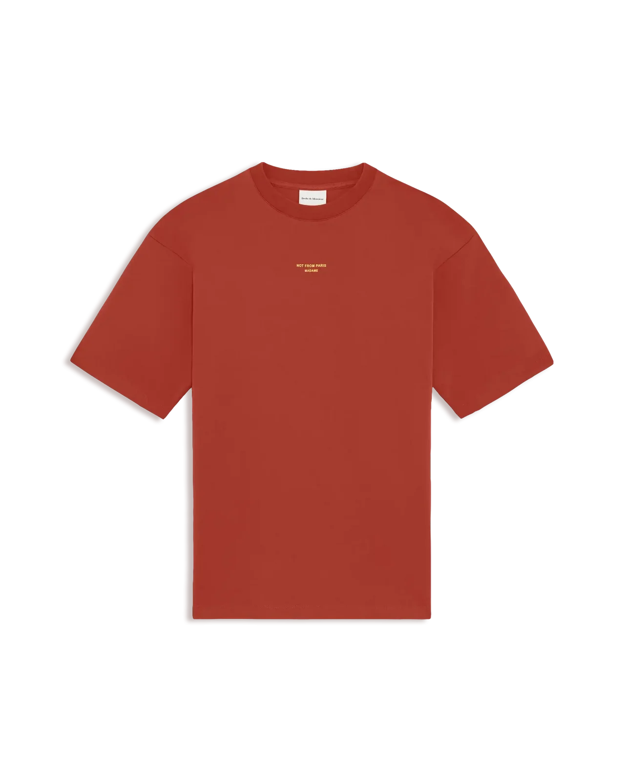 Drôle de Monsieur - T-Shirt Slogan Classique Rouge Foncé