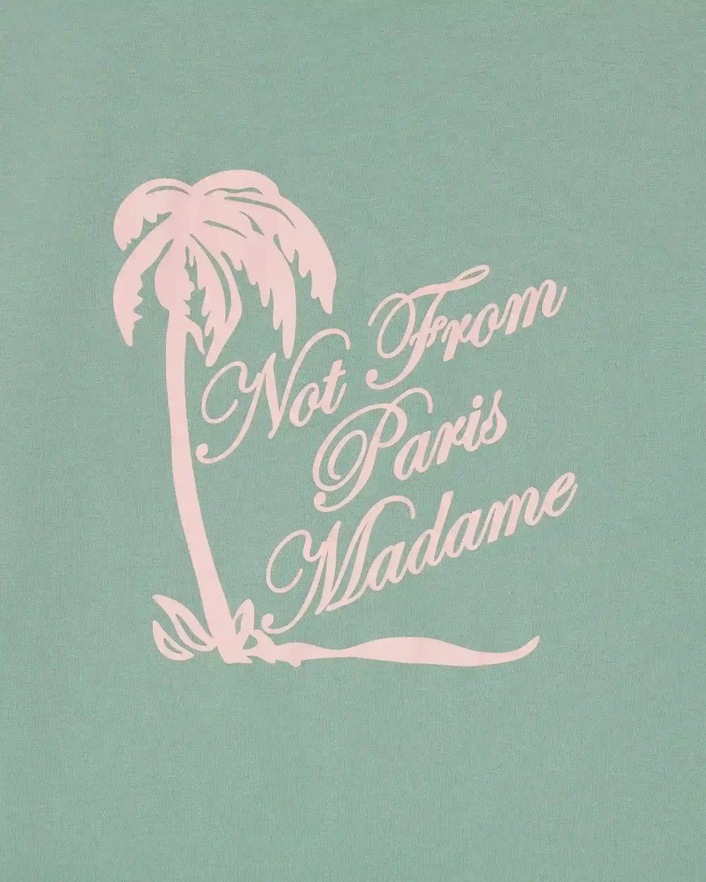 Drôle de Monsieur - T-Shirt Slogan Palmiers Vert D'eau