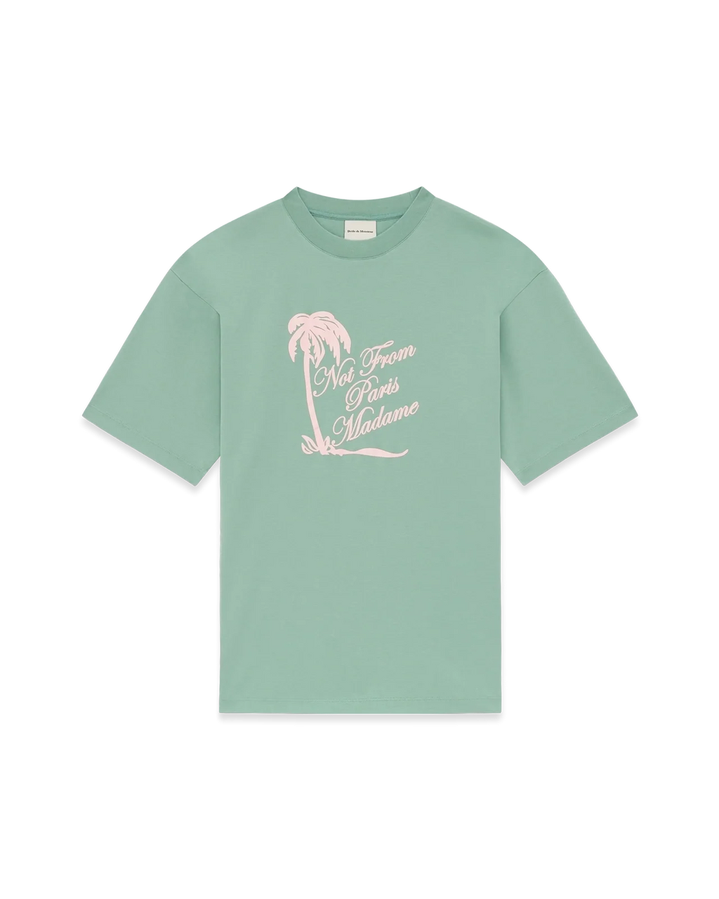 Drôle de Monsieur - T-Shirt Slogan Palmiers Vert D'eau