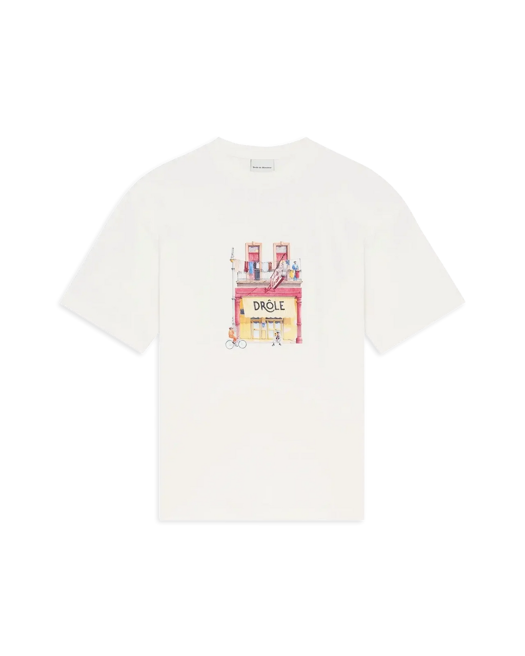 Drôle de Monsieur - T-Shirt Drôle café Blanc