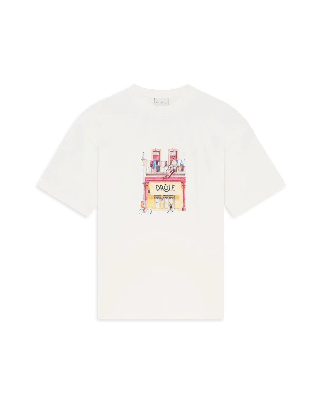 Drôle de Monsieur - T-Shirt Drôle café Blanc