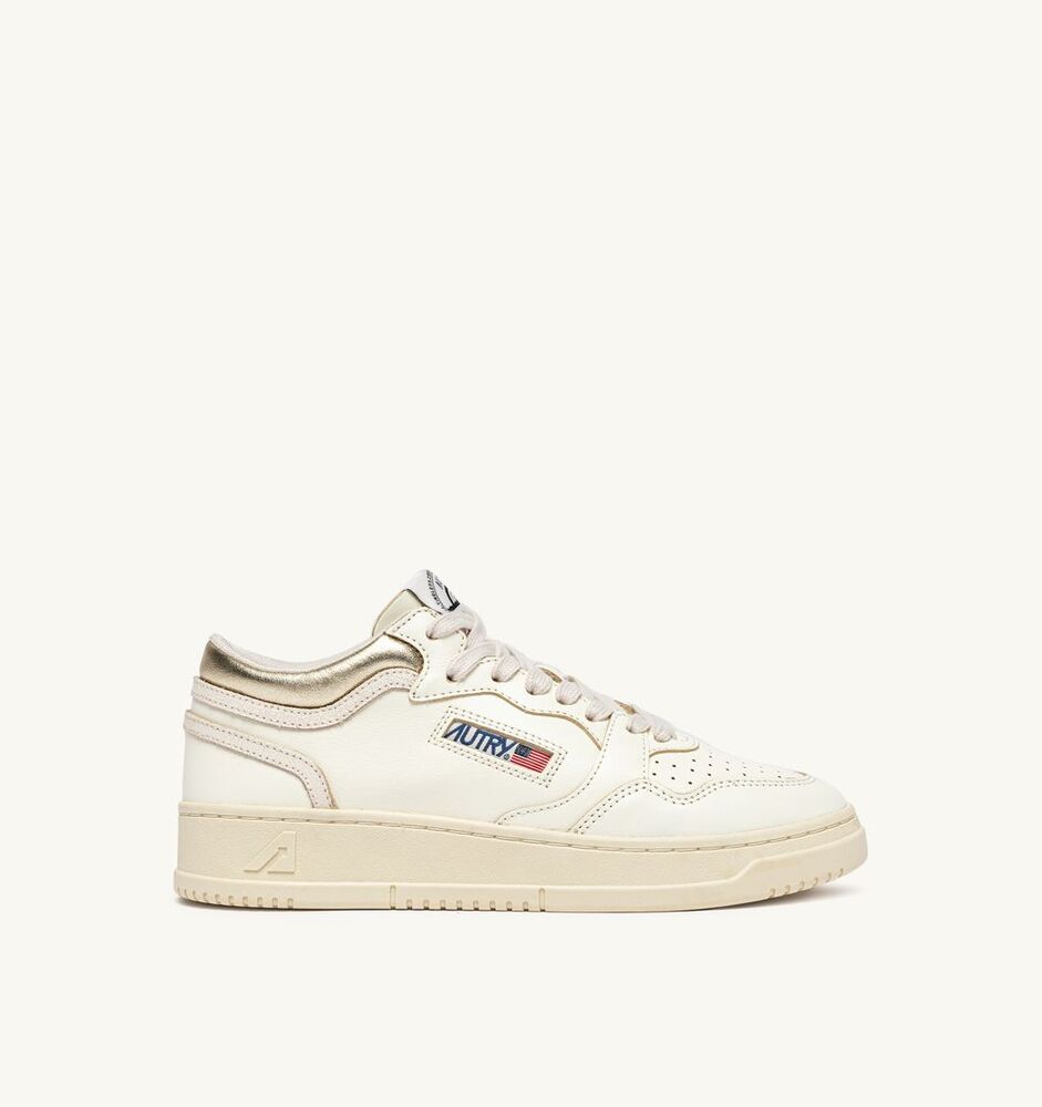 AUTRY - Basket Medway en cuir Marshmallow et Blanc