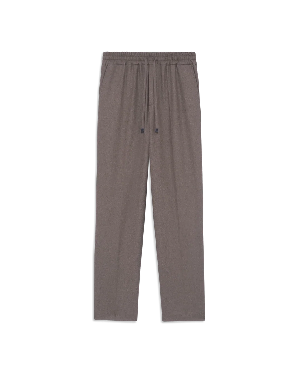 Drôle de Monsieur - Pantalon Elastique Flanelle Marron