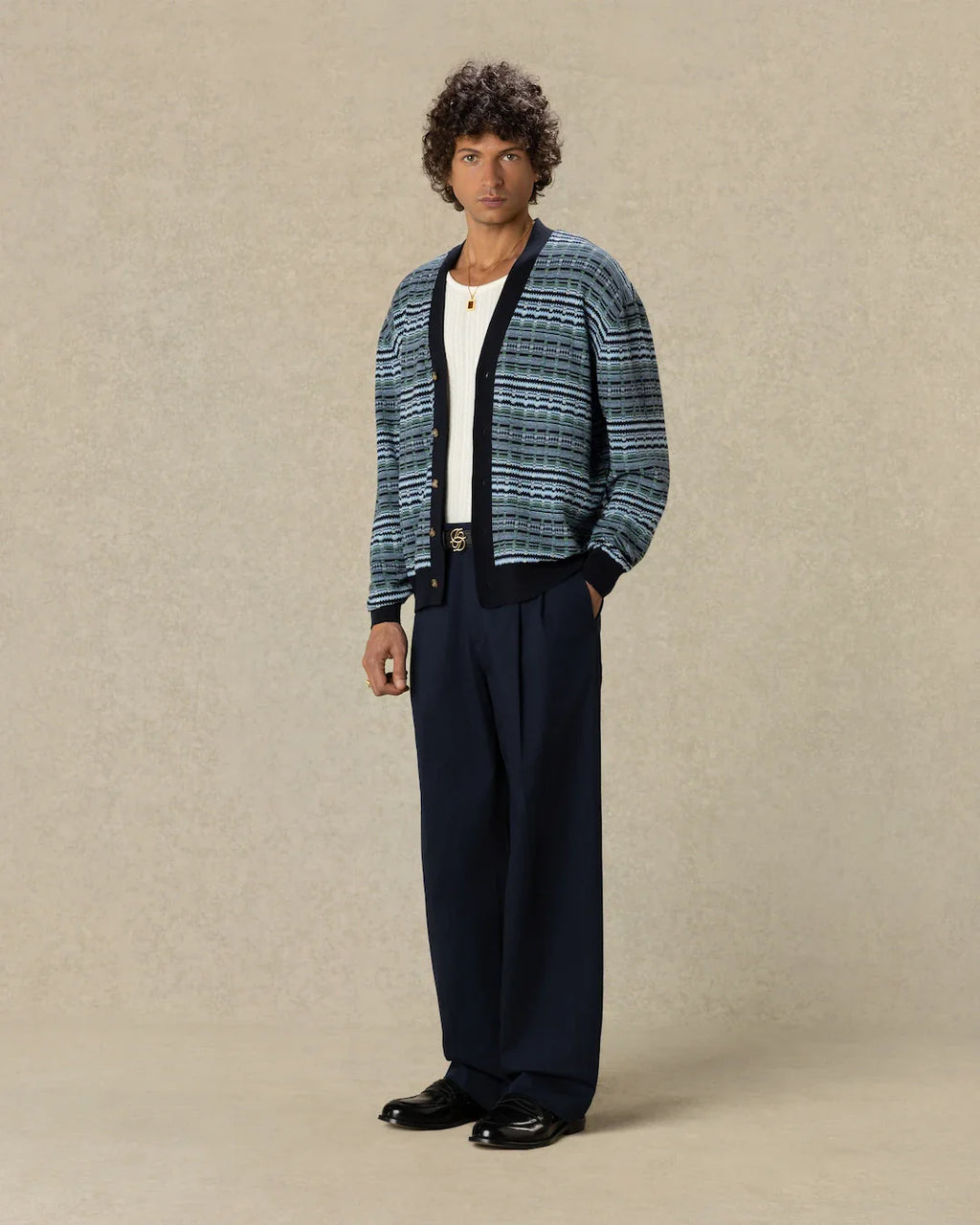 Drôle de Monsieur - Cardigan Maille Coggi Bleu