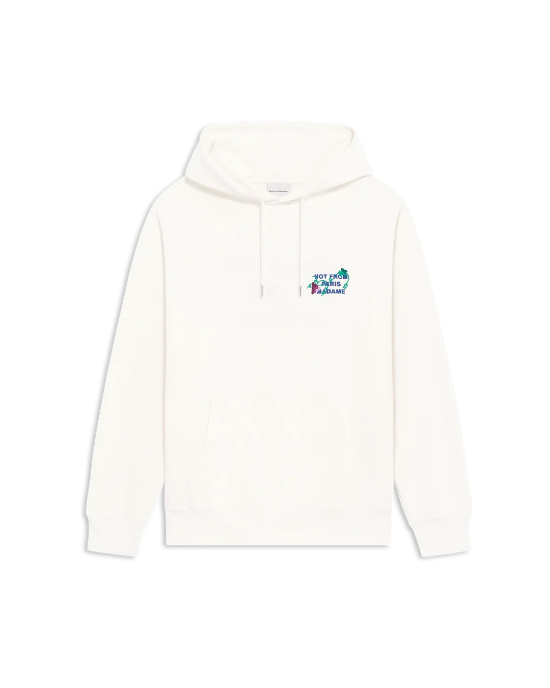 Drôle de Monsieur - Hoodie Slogan Brodé Vignes Blanc
