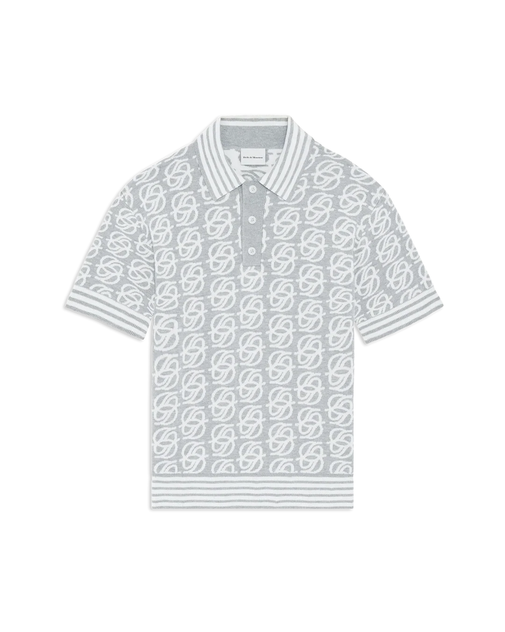 Drôle de Monsieur - Polo Maille D Mirroir Gris