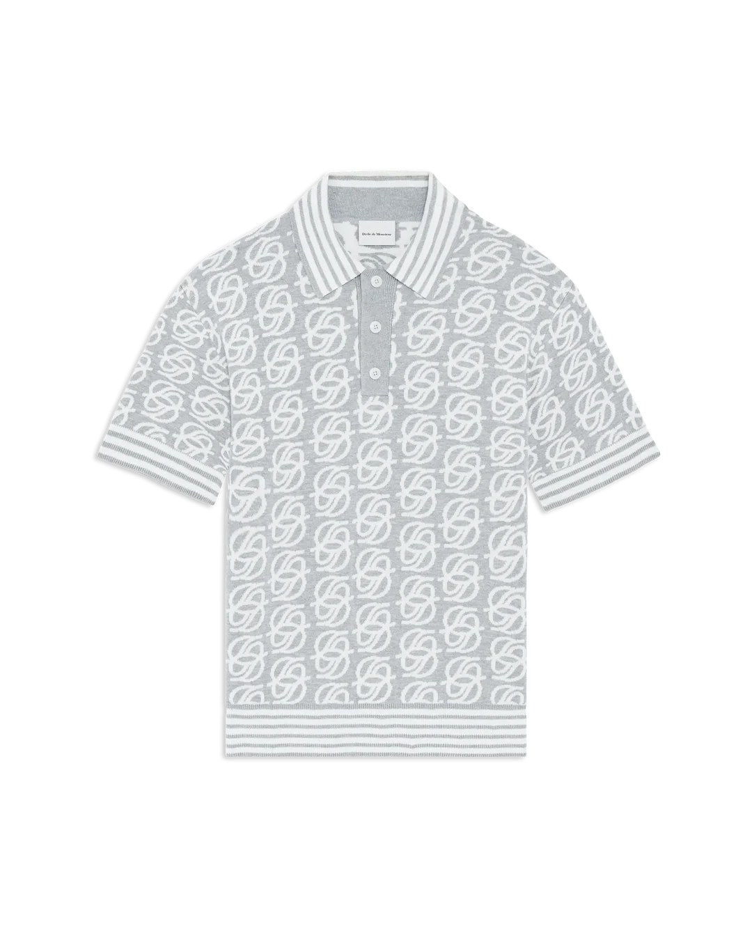 Drôle de Monsieur - Polo Maille D Mirroir Gris