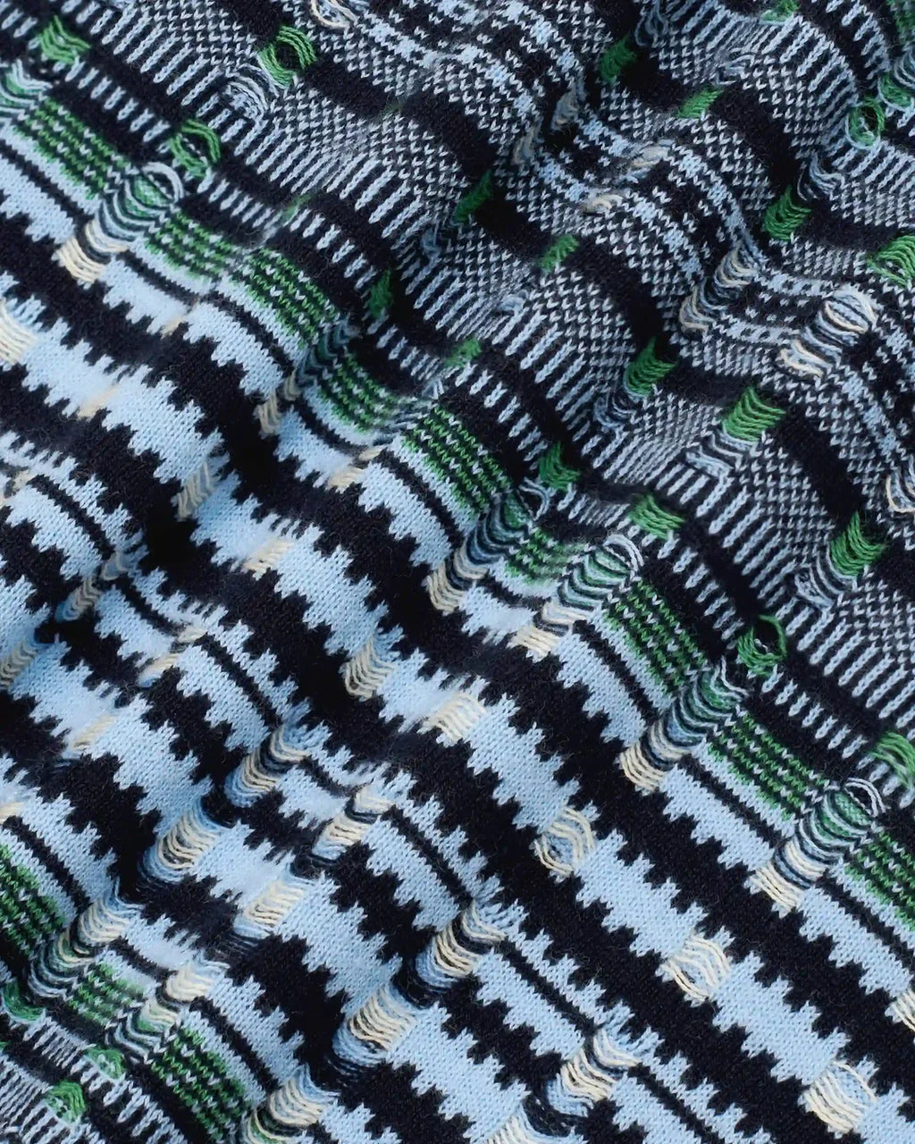Drôle de Monsieur - Polo Manches Longues Maille Coogi BLeu Marine