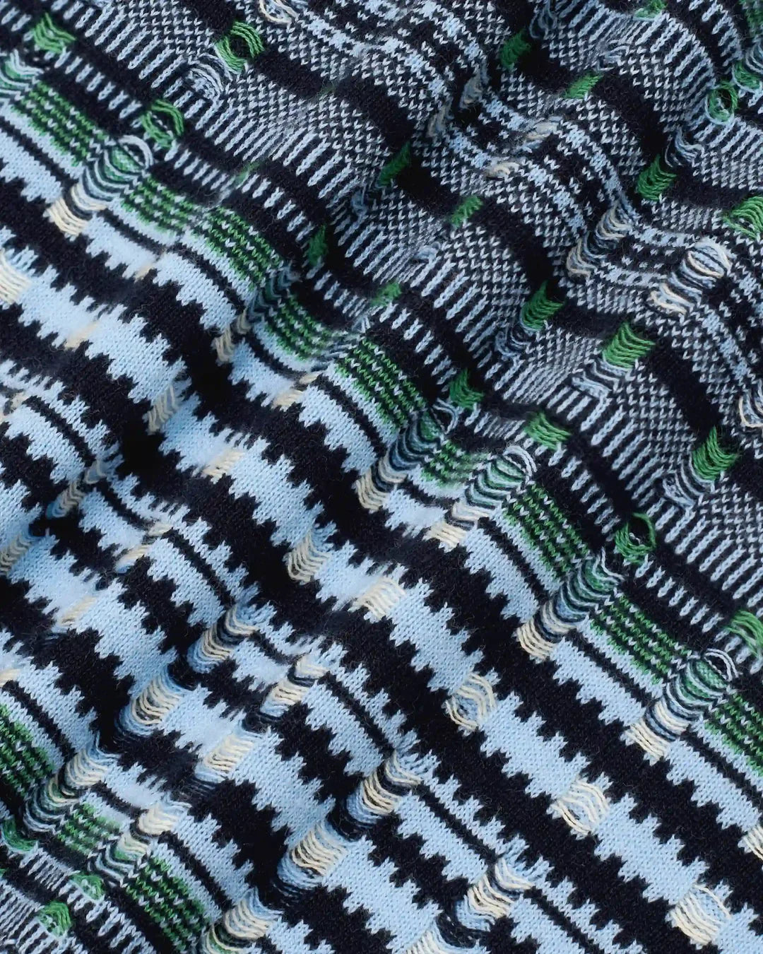 Drôle de Monsieur - Polo Manches Longues Maille Coogi BLeu Marine