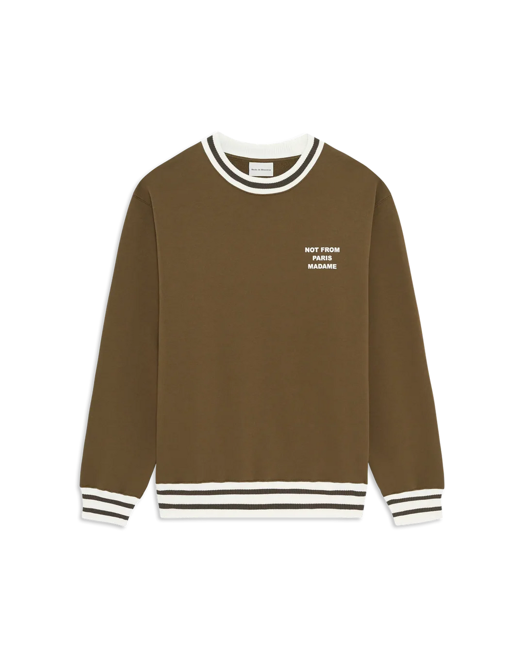 Drôle de Monsieur - Sweatshirt Slogan Sport kaki