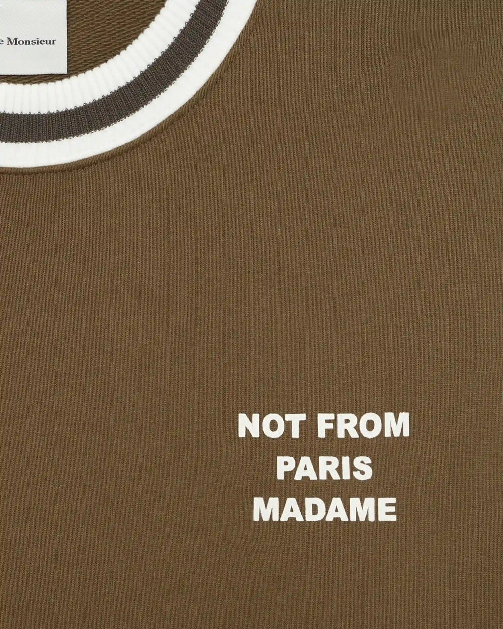 Drôle de Monsieur - Sweatshirt Slogan Sport kaki