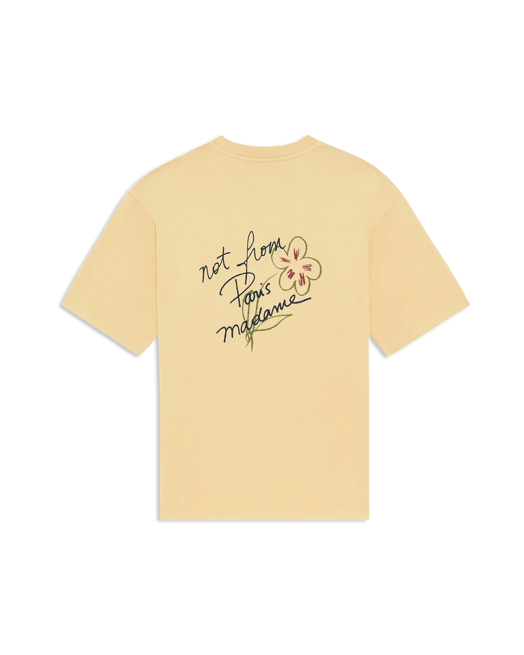 Drôle de Monsieur - T-Shirt Slogan Esquisse Jaune