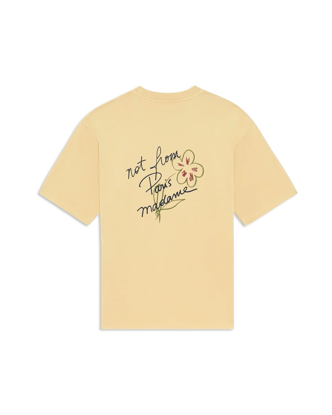 Drôle de Monsieur - T-Shirt Slogan Esquisse Jaune