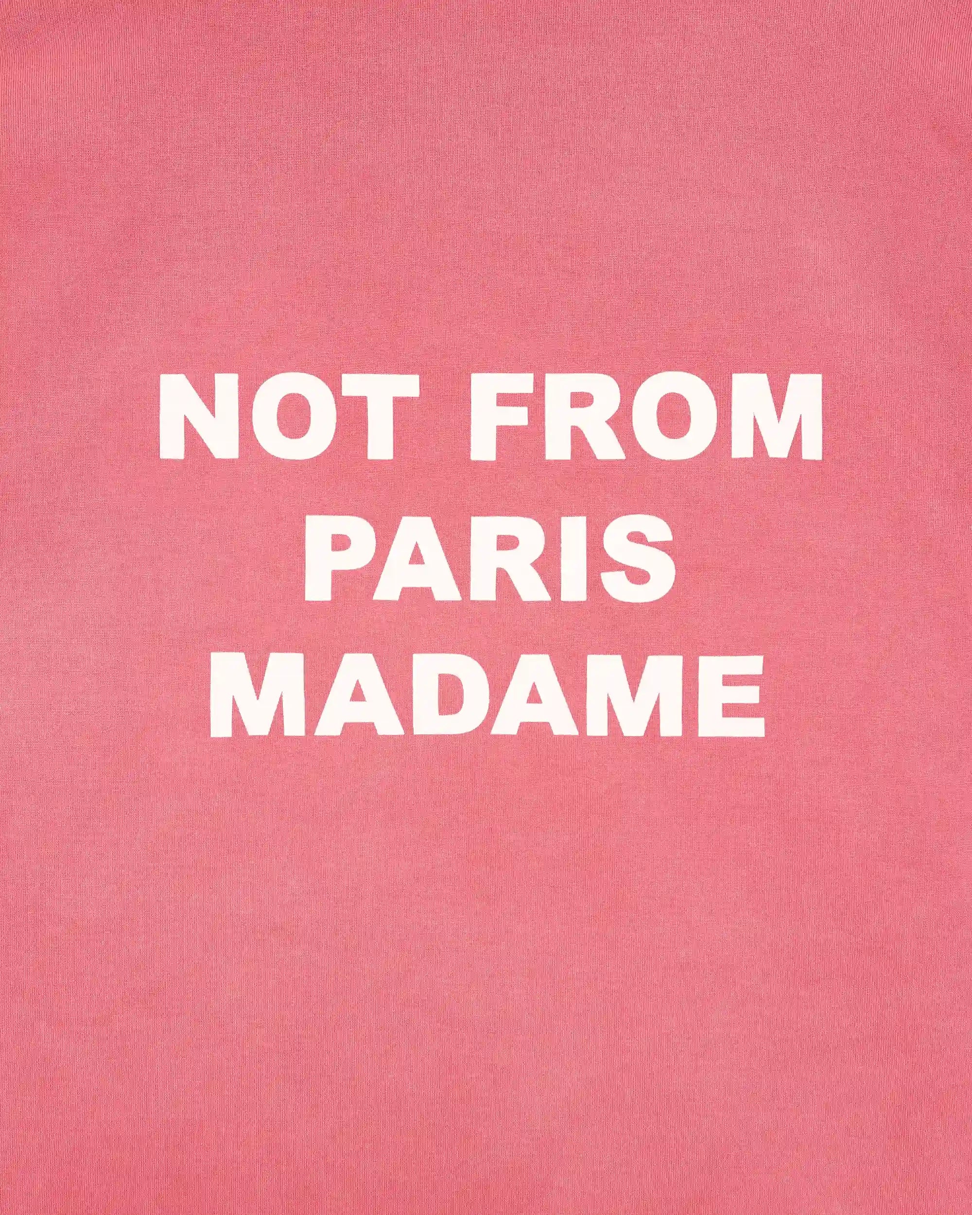 Drôle de Monsieur - T-Shirt Manches Longues Slogan délavé Rose