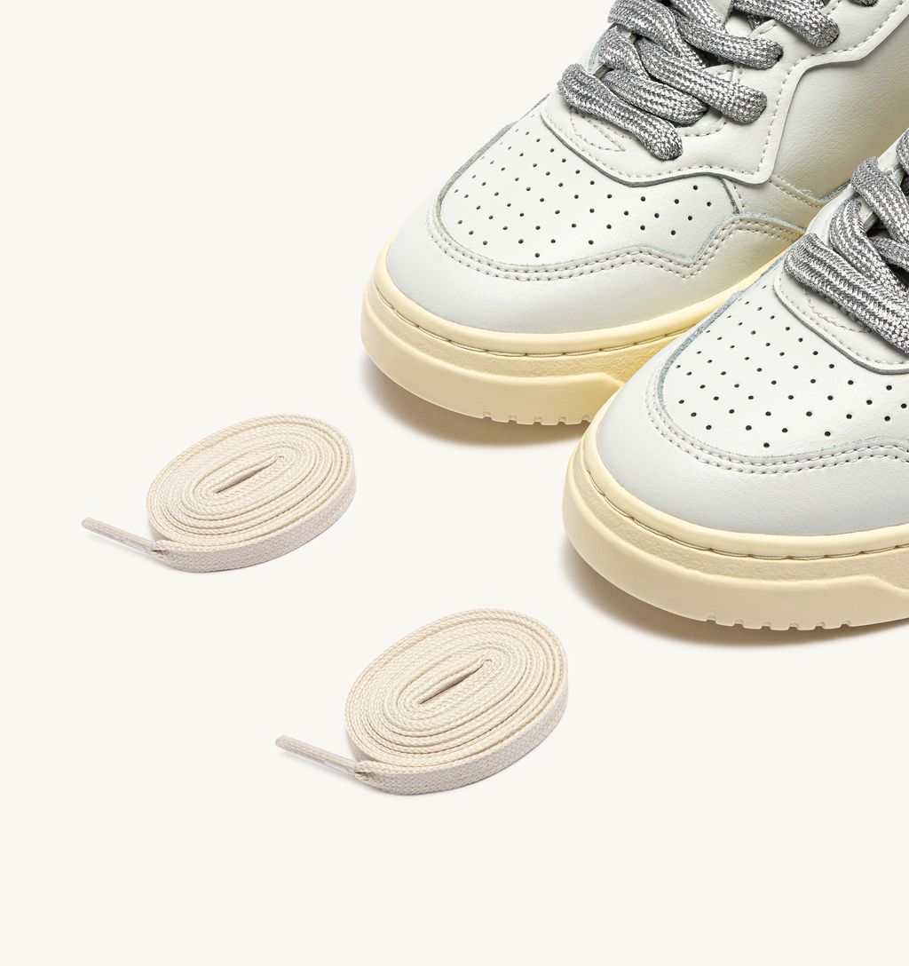 AUTRY - Basket Medalist Bicolor leather/Swoll White/Silver
