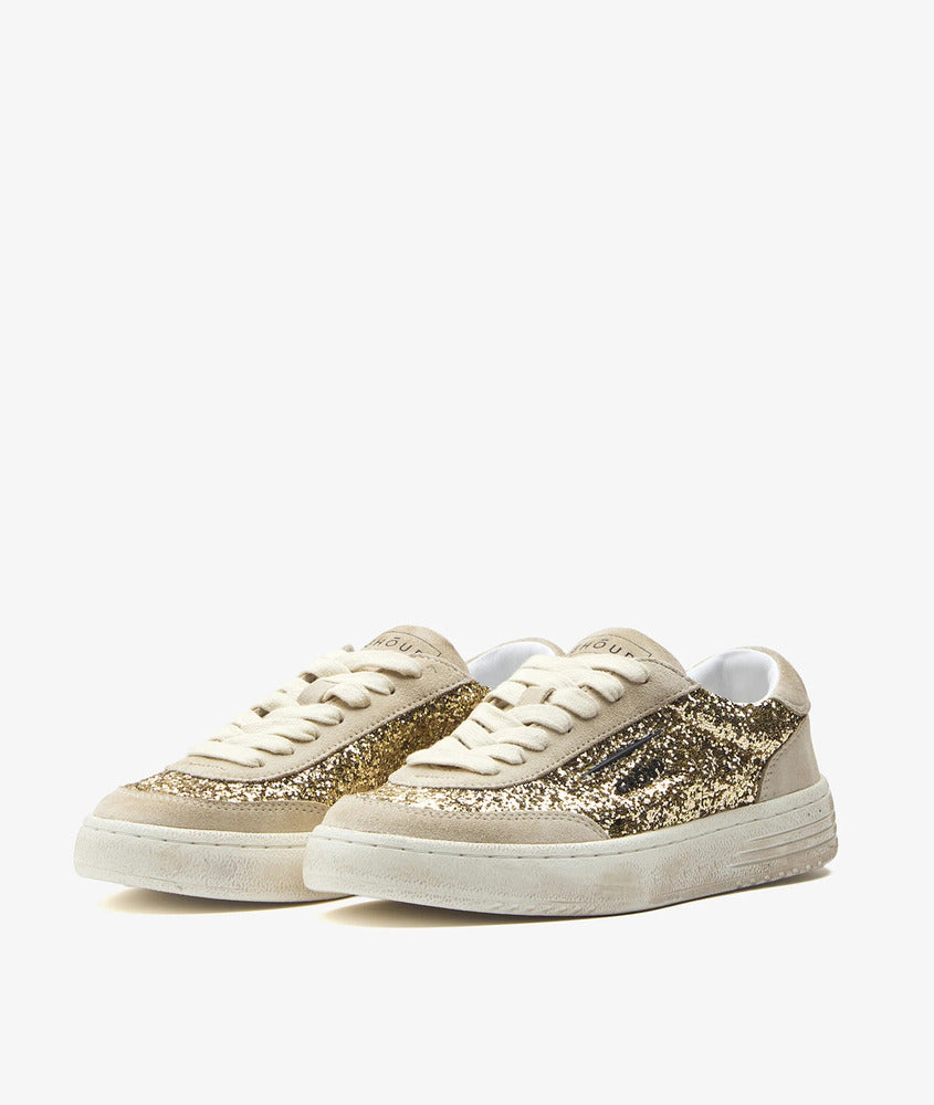 GHOUD - Basket Lido Low Glitter Or