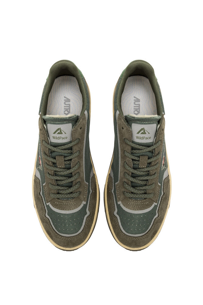 AUTRY - Basket Wildspace en tissu et daim Shio et Military