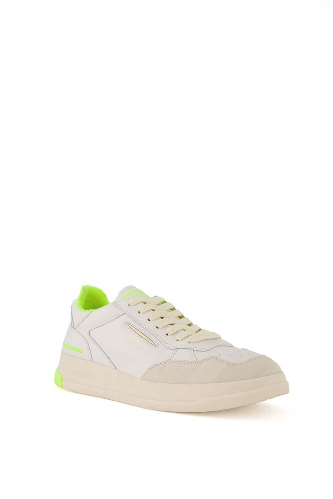 GHOUD - Basket Tweener Low Boomerang WHITE/YELLOWFLUO