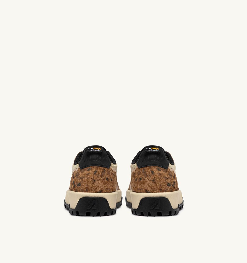 AUTRY - Basket Wildspace en Ripstop/Suede Leopard/Nabuck Wood Ash Leo/black