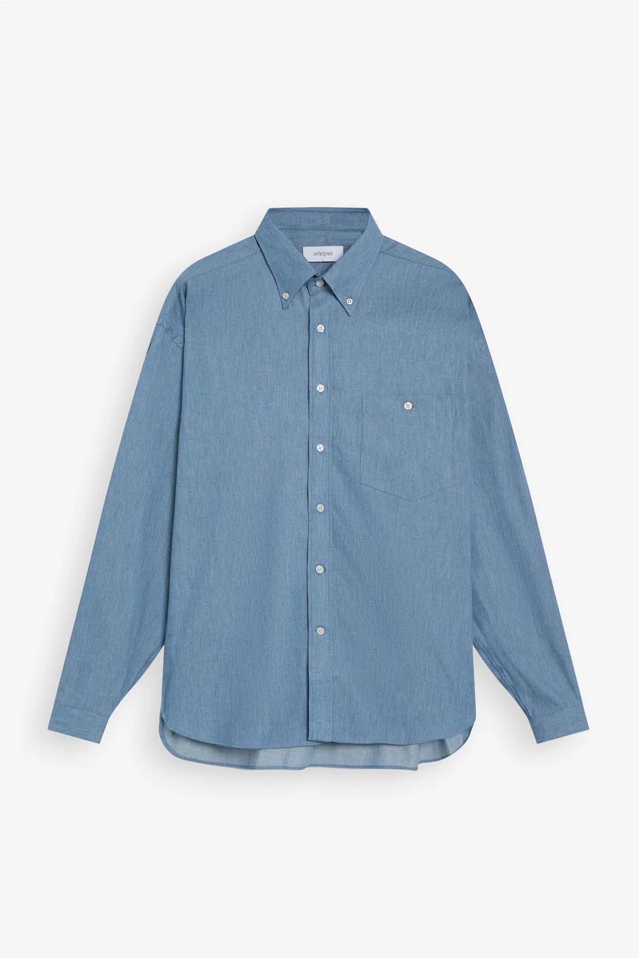 UNFEIGNED - Chemise Long Sleeve Baggy coton light Indigo