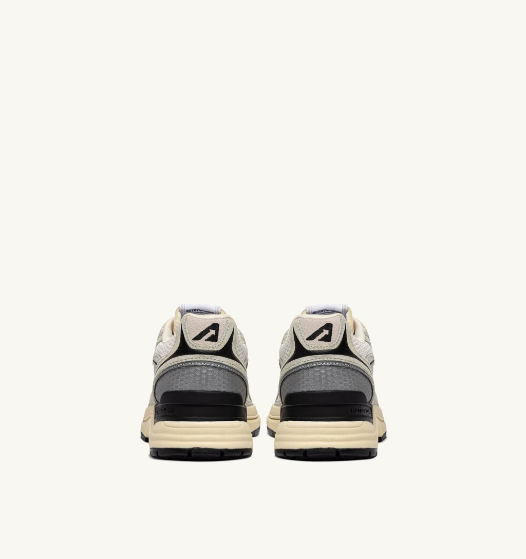 AUTRY - Basket Hyperway Laminé Suede White/silver