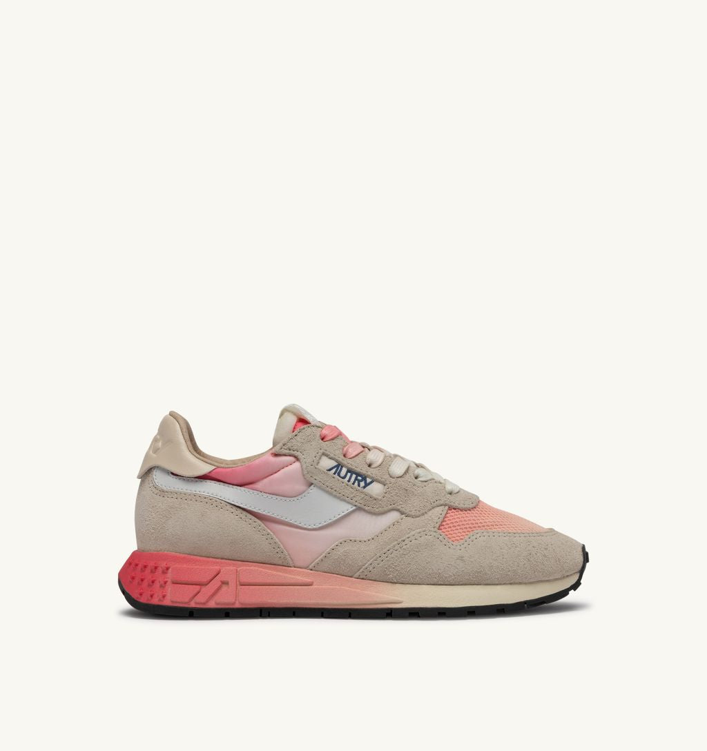 AUTRY - Basket Reelwind Nylon/Suede/leather Coral Pradise/Wife