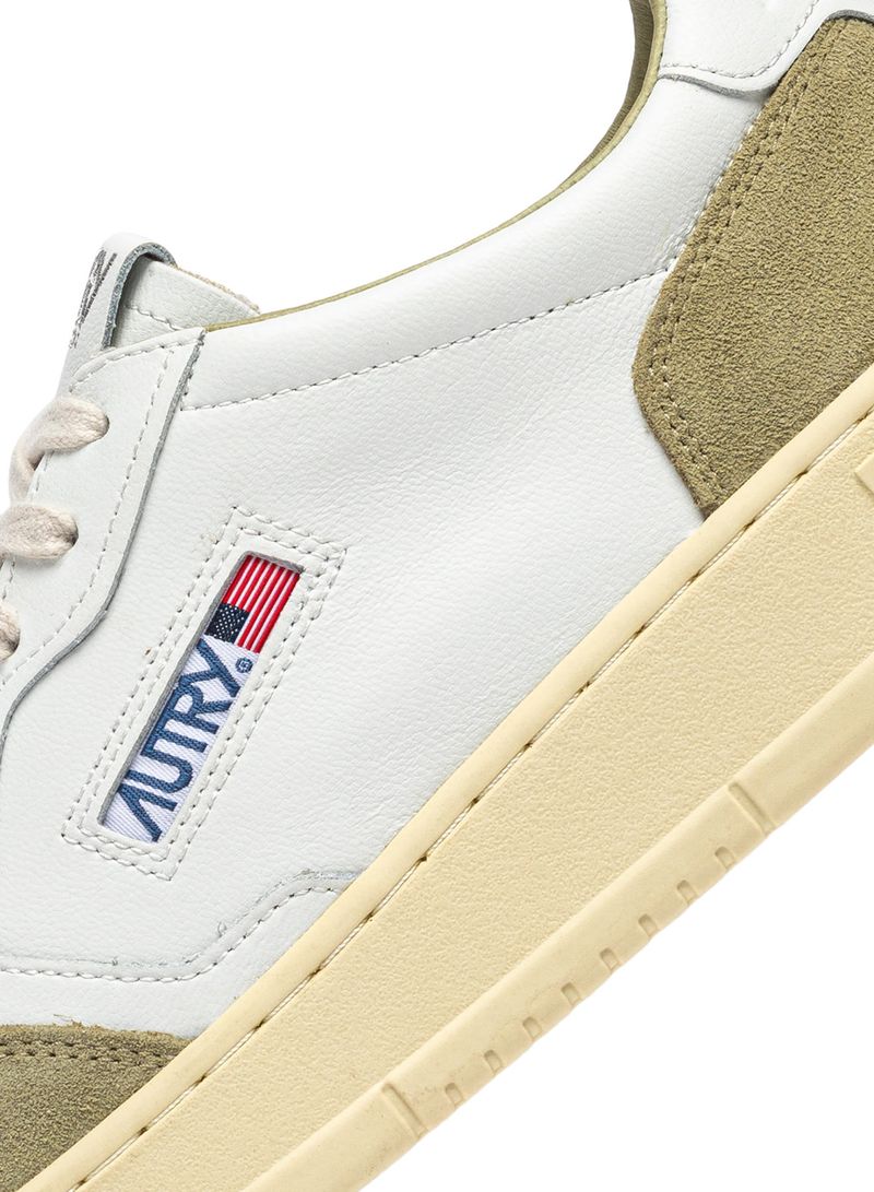 AUTRY - Basket Medalist Low Soft Leather/Suede White/GreyGN
