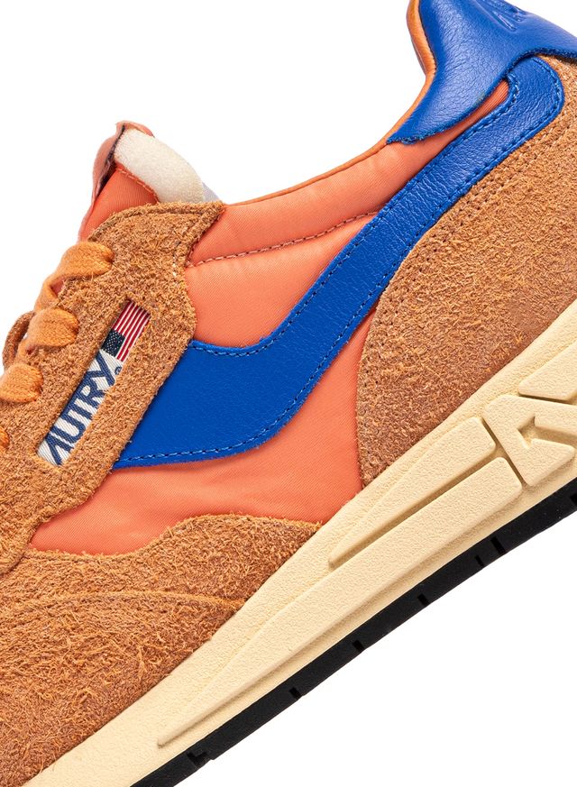 AUTRY - Basket Reelwind en daim et nylon / mesh Canov/StBlue