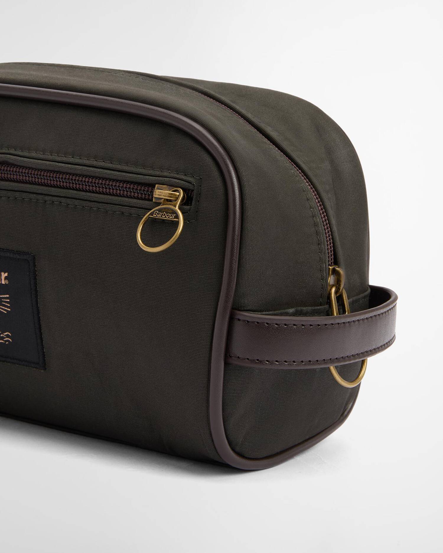 Barbour - Trousse de toilette waxed Washbag Olive