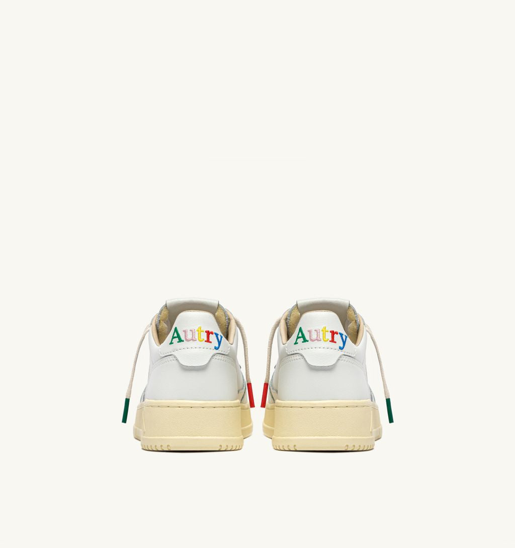 AUTRY - Basket Medalist Low Cuir/ Cuir Logo Multicolor