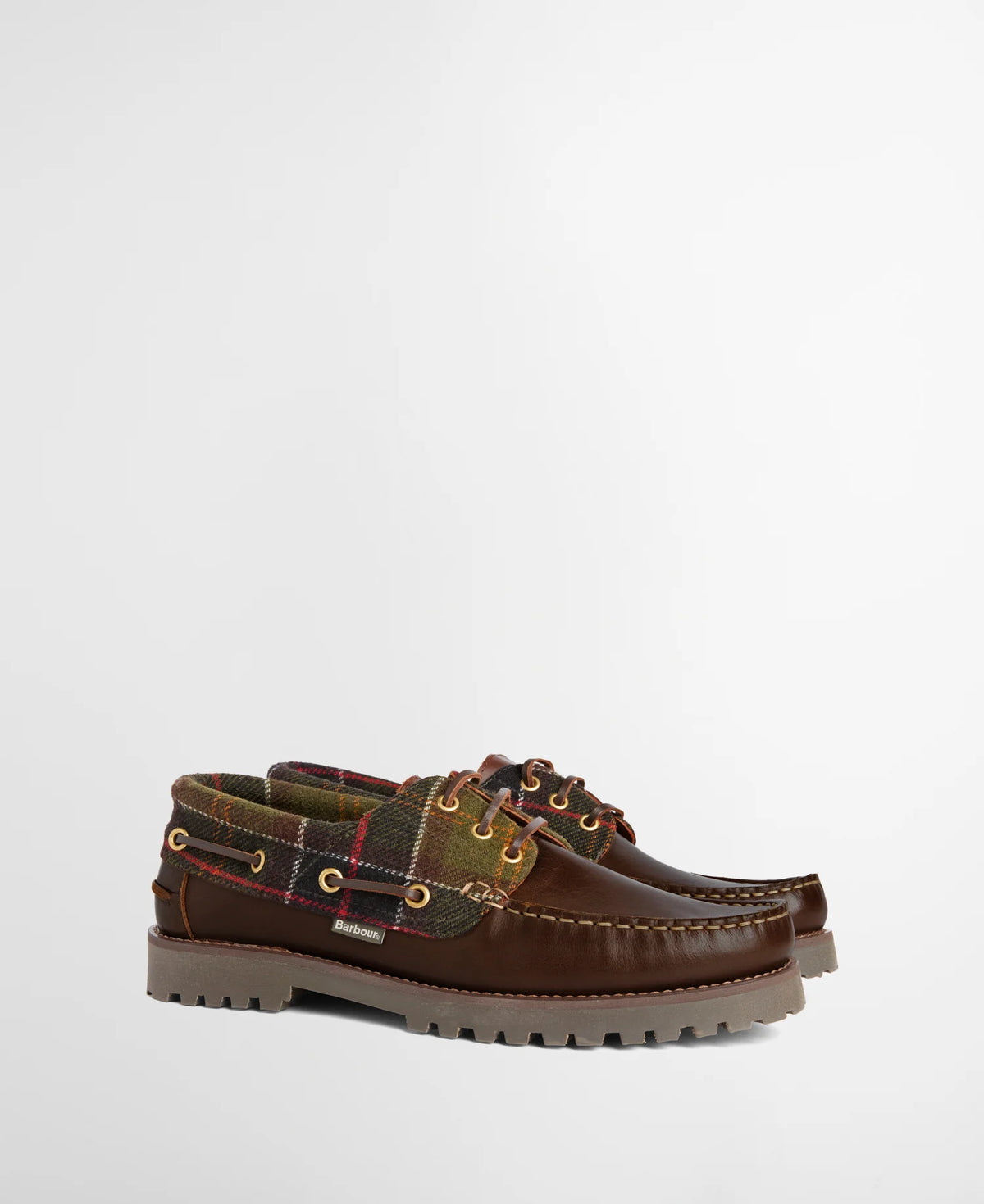 Barbour - Chaussures Deck Boat Brown/Tartan