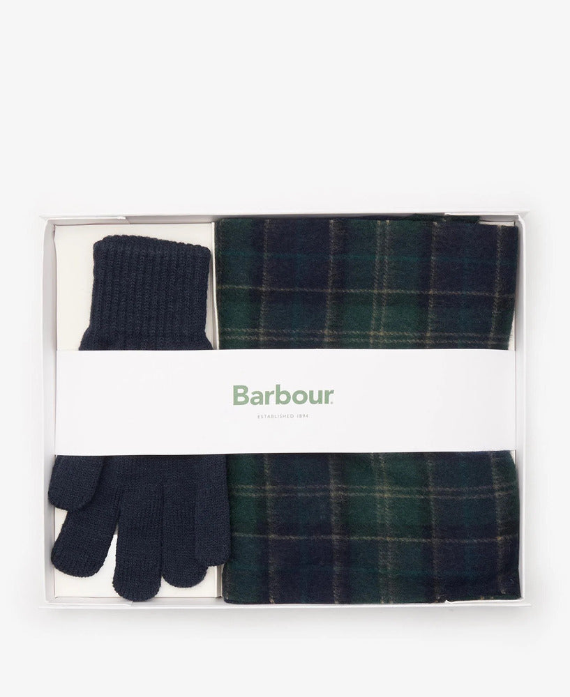 Barbour - Pack gants et écharpe Green Loch tartan