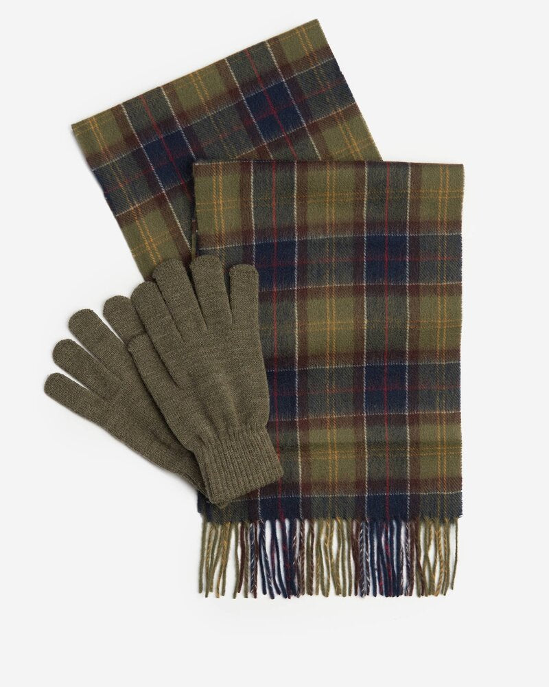 Barbour - Pack gants et écharpe Classic tartan