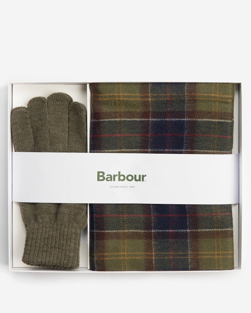 Barbour - Pack gants et écharpe Classic tartan