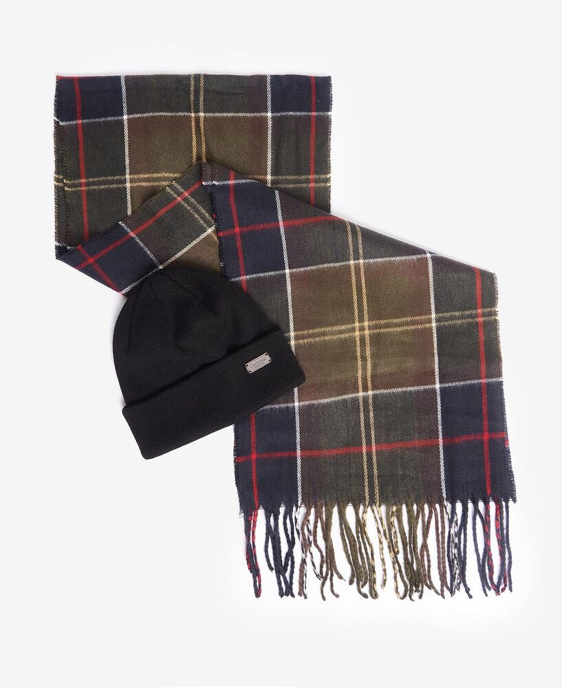 Barbour - Swinton & Galingale pack bonnet et écharpe classic tartan