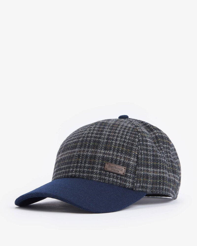Barbour - Casquette Clyde Navy/Grey Plaid