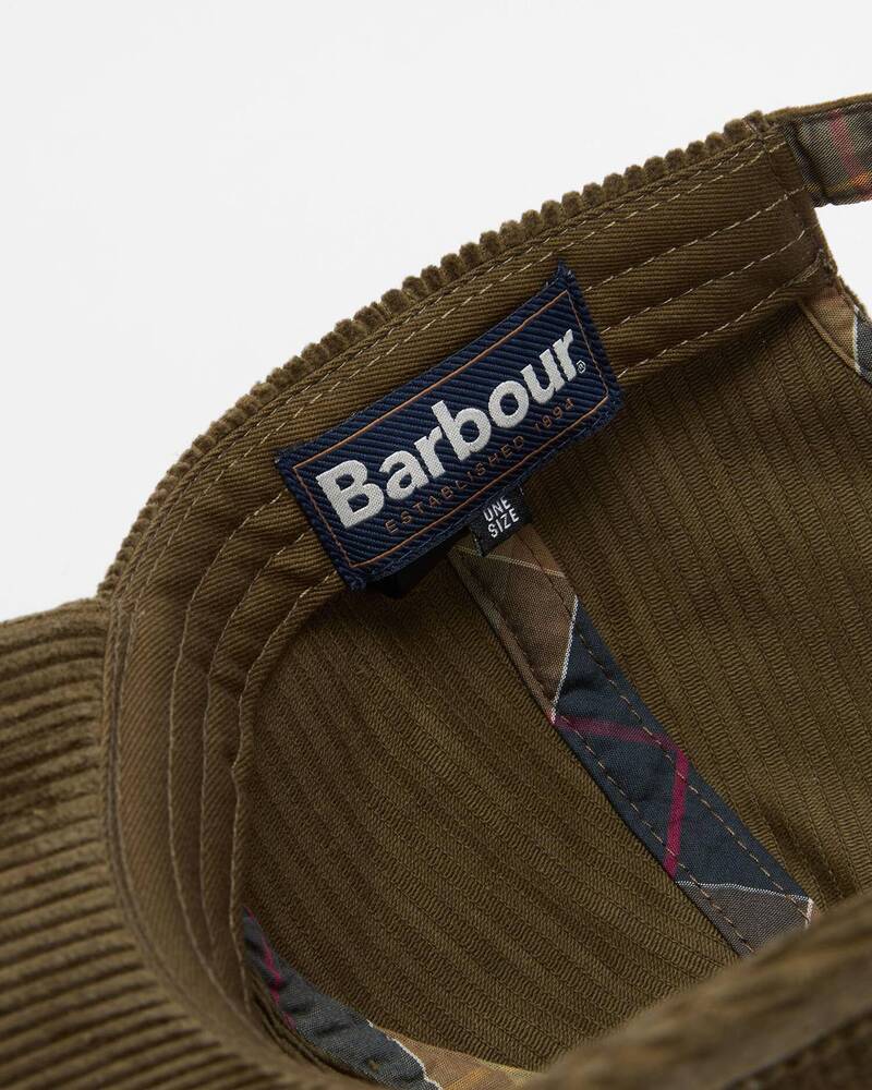 Barbour - Casquette Preston Cord Olive