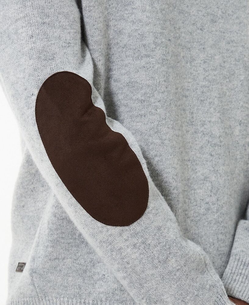 Barbour - Pull Essential Patch Crew Neck Light Grey