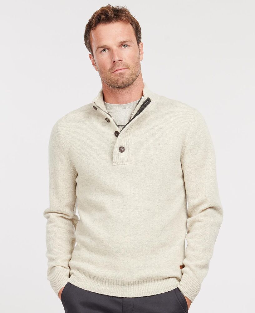 Barbour - Pull Essential Patch Half Zip Pearl