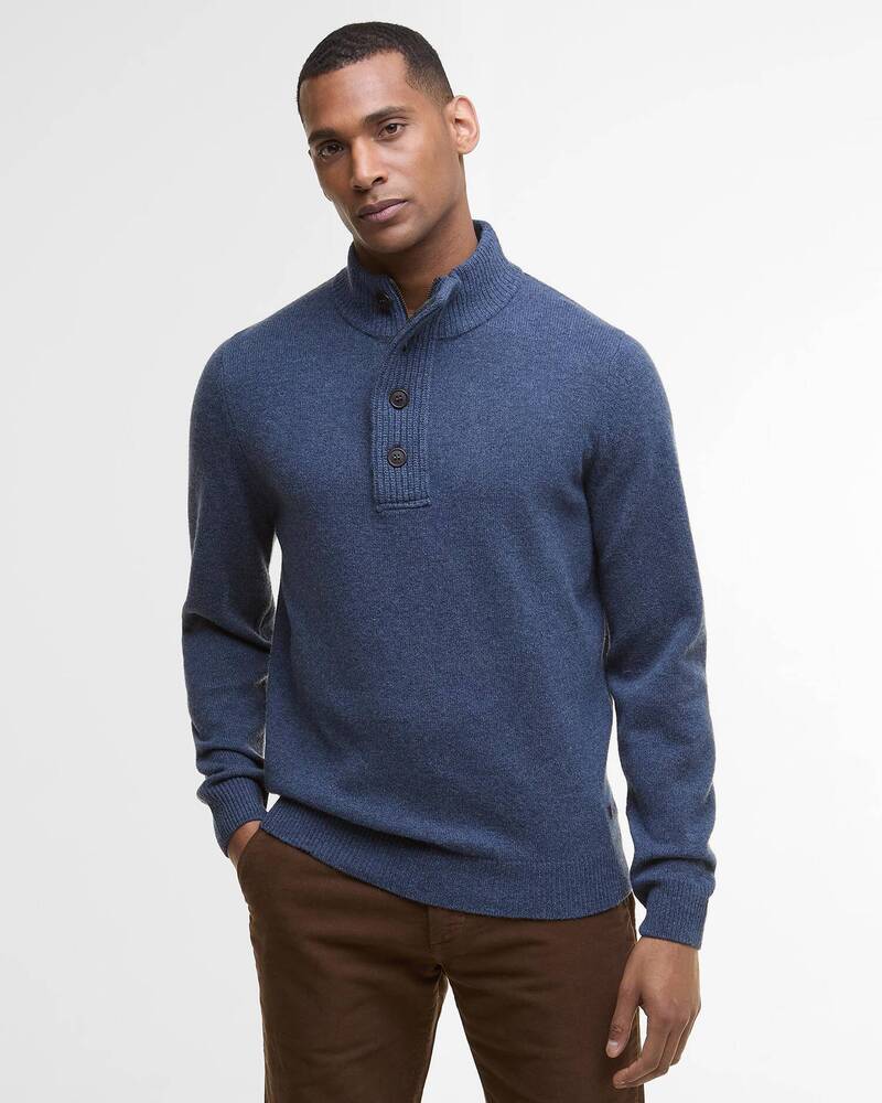 Barbour - Pull Essential Patch Half Zip Dark Indigo