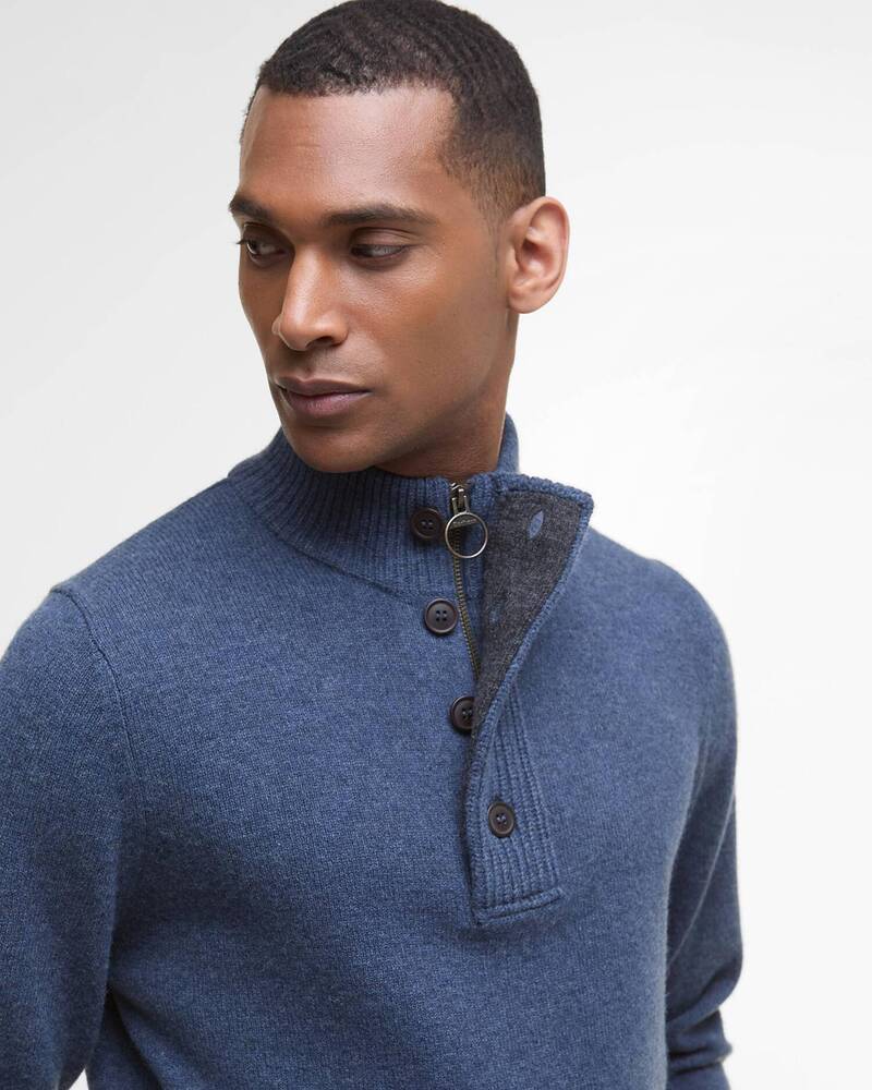 Barbour - Pull Essential Patch Half Zip Dark Indigo
