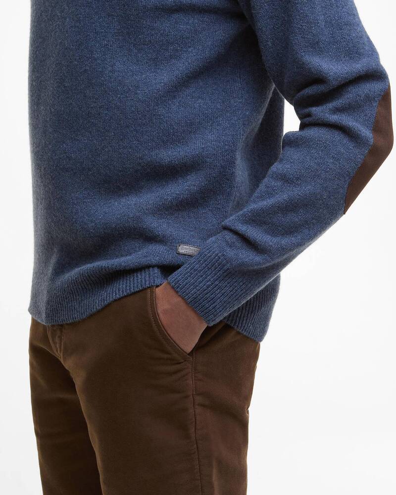 Barbour - Pull Essential Patch Half Zip Dark Indigo