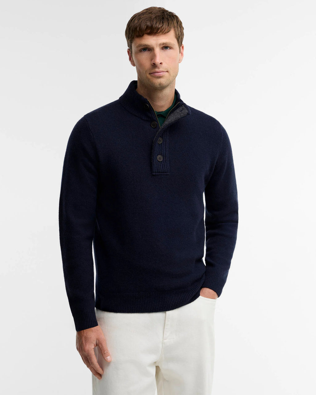 Barbour - Pull Essential Patch Half Zip Marine