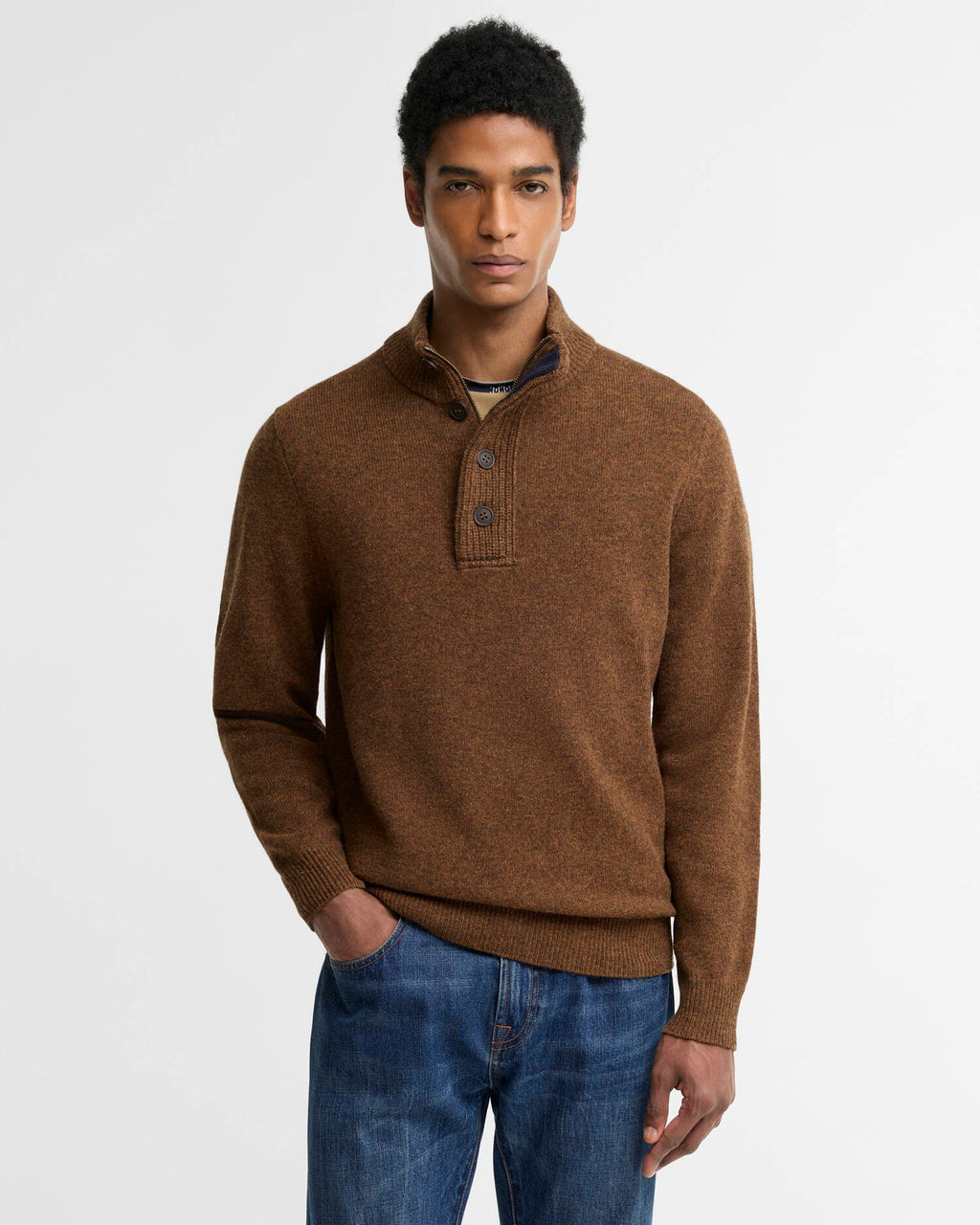 Barbour - Pull Essential Patch Half Zip Bracken