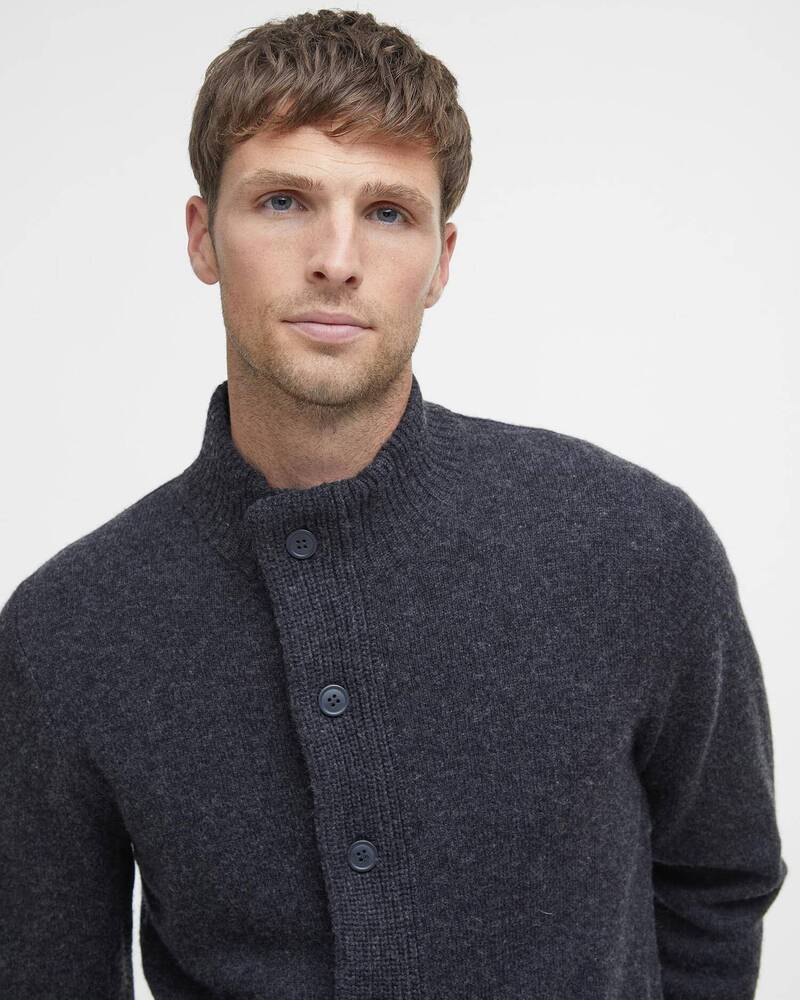 Barbour - Gilet Essential Patch Half Zip Through Charcoal Marl