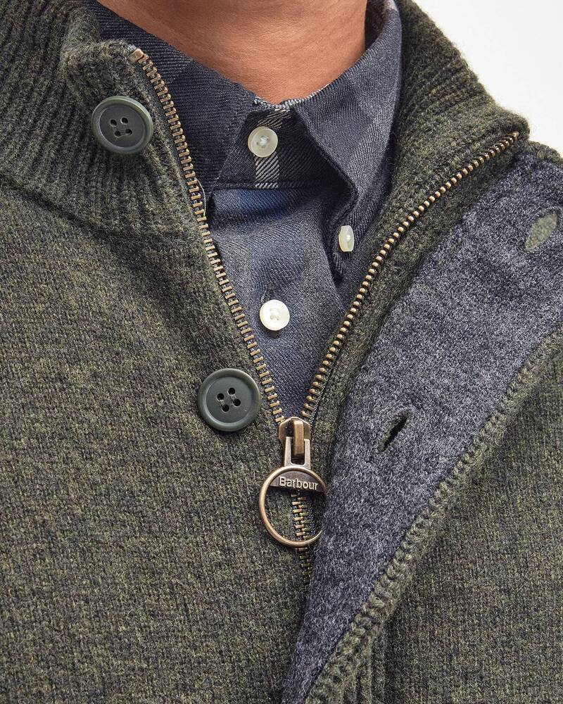 Barbour - Gilet Essential Patch Half Zip Through Seaweed
