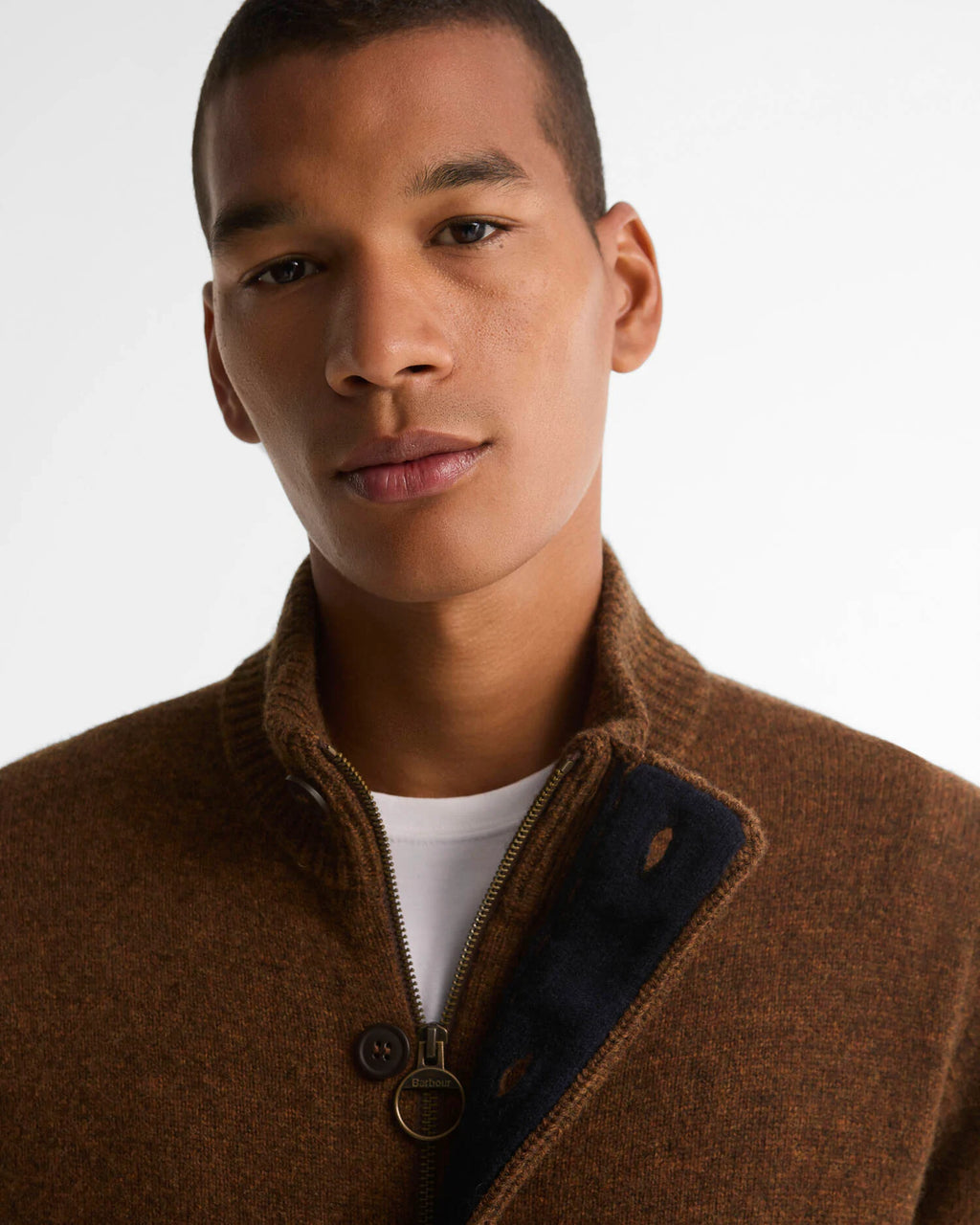 Barbour - Pull Essential Patch Zip Trough Bracken
