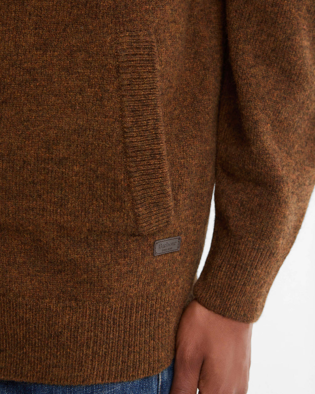 Barbour - Pull Essential Patch Zip Trough Bracken